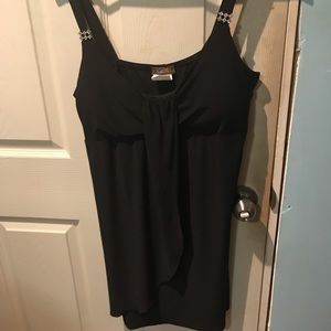 Sleeveless Black dress with Jewelled accents